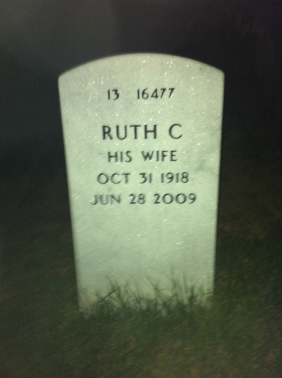 Back of headstone — John Pinn