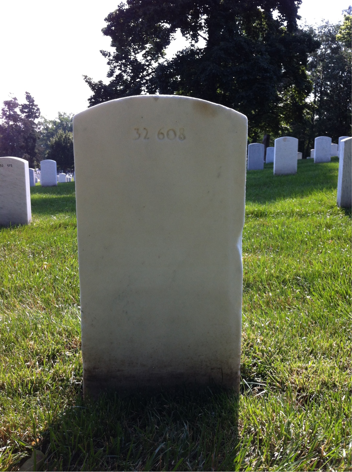 Back of headstone — Alice Arris