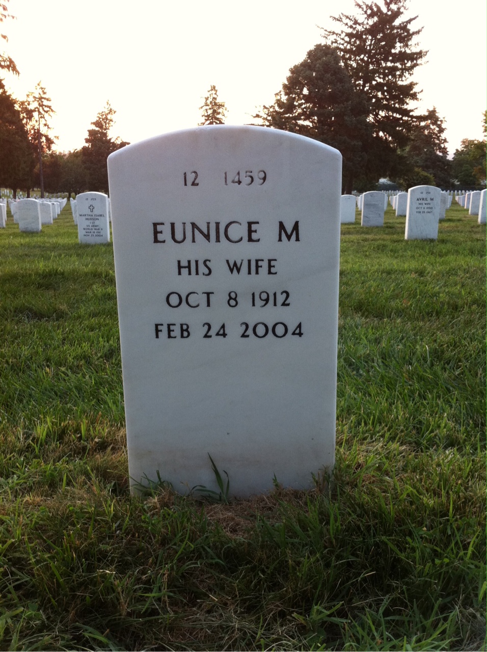 Back of headstone — Charles Keele