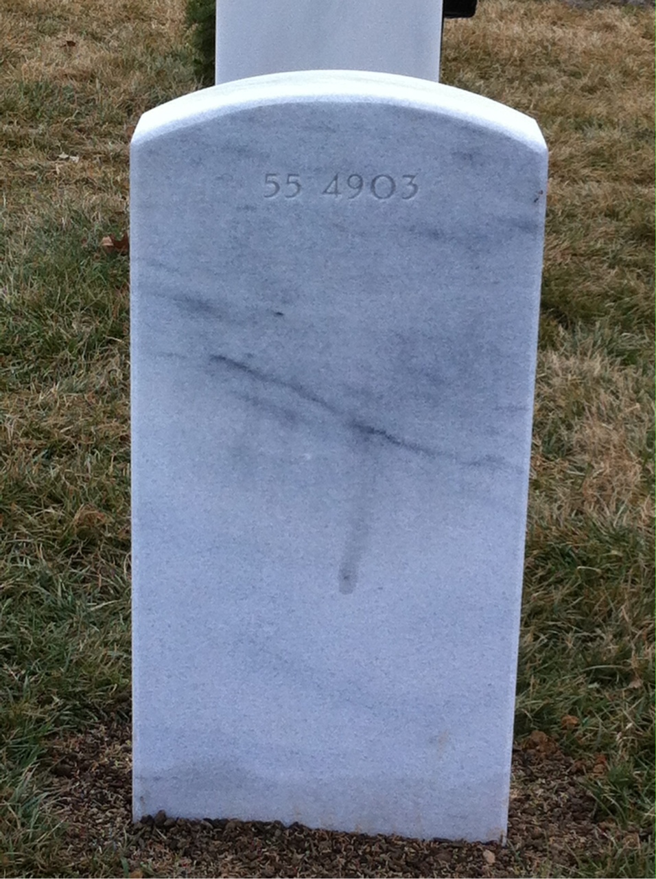 Back of headstone — William Clayton Meacham
