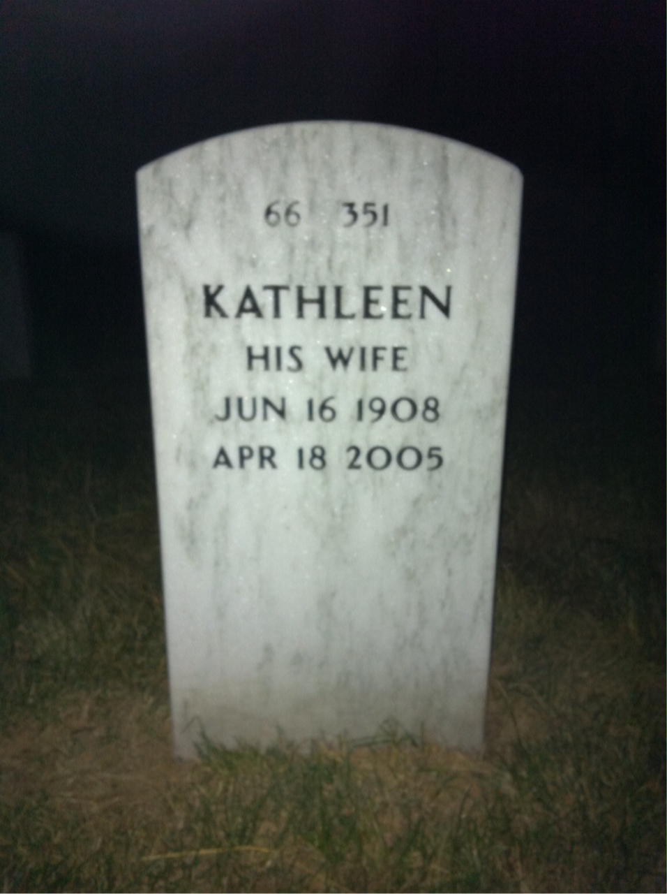 Back of headstone — John Malley
