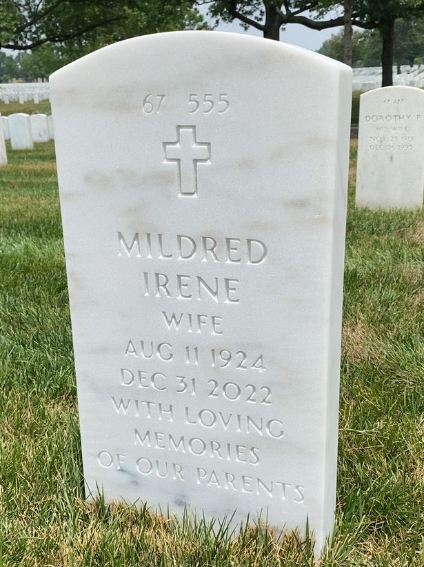 Back of headstone — Ralph Mitchell