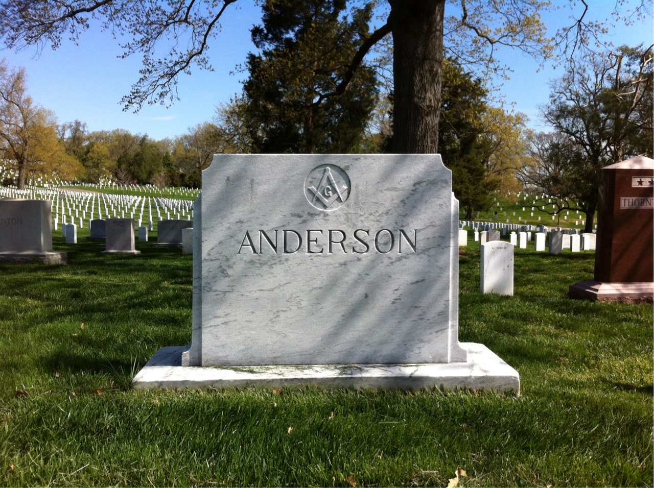 Back of headstone — Hannah Anderson
