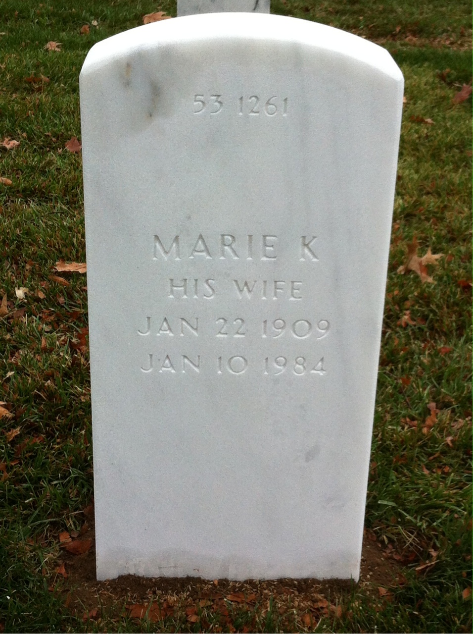 Back of headstone — George Arnstein