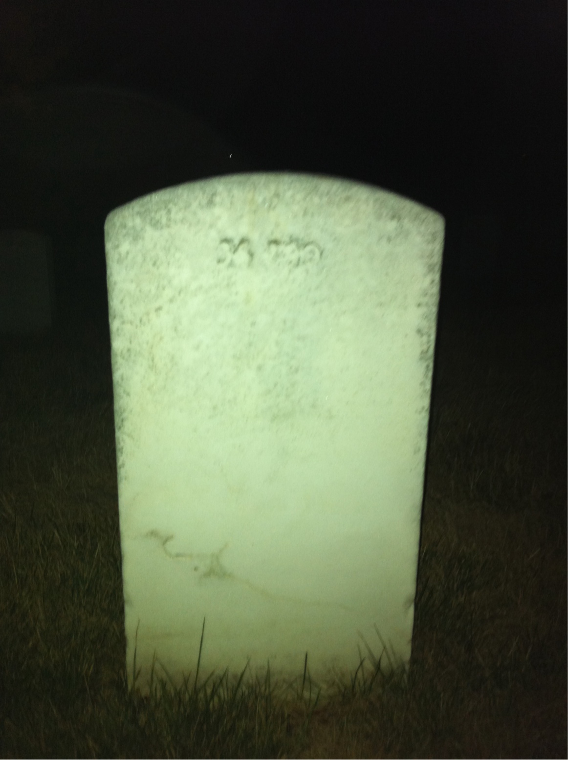 Back of headstone — Mary Milstead
