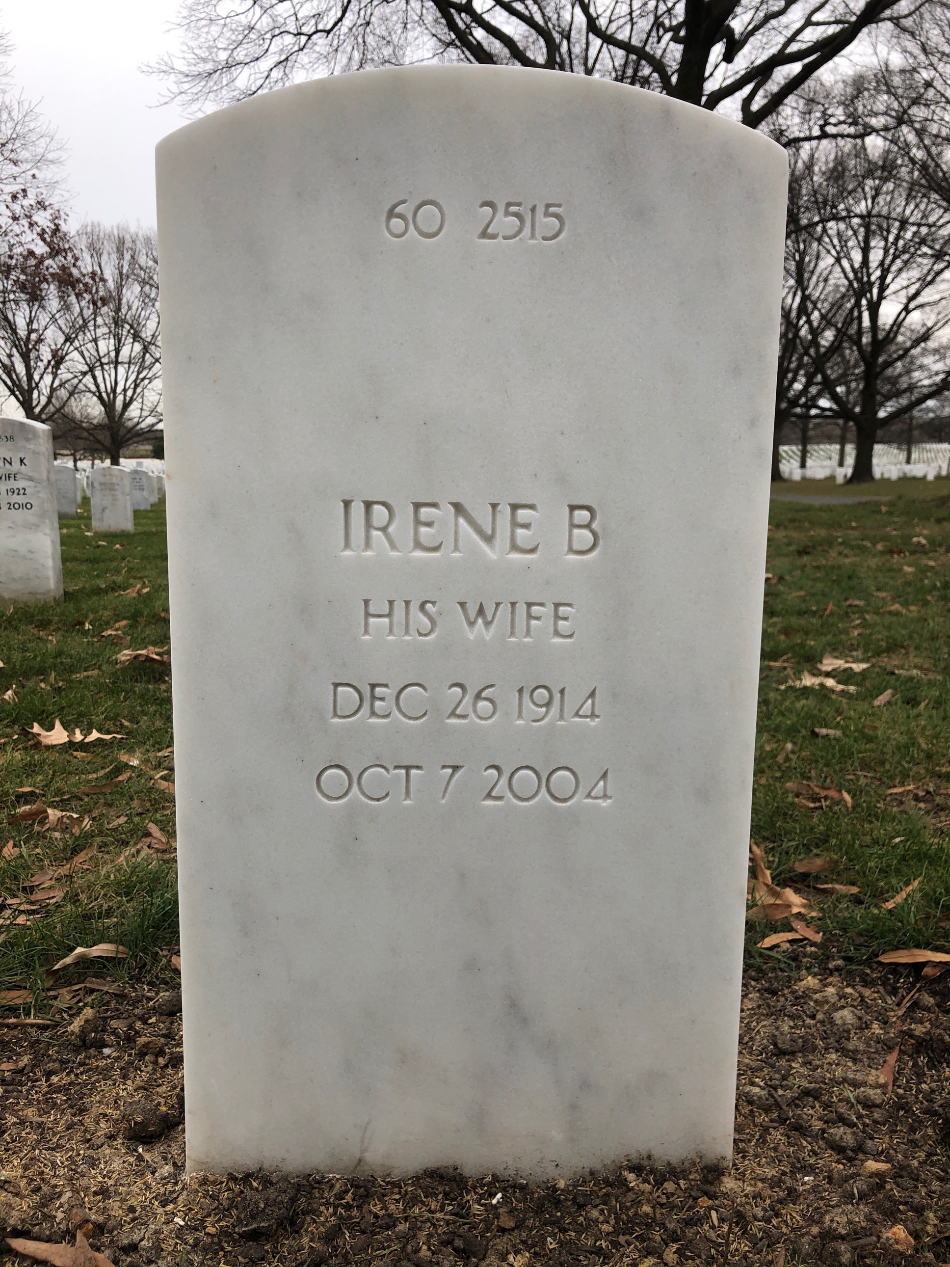 Back of headstone — Walter Meehan