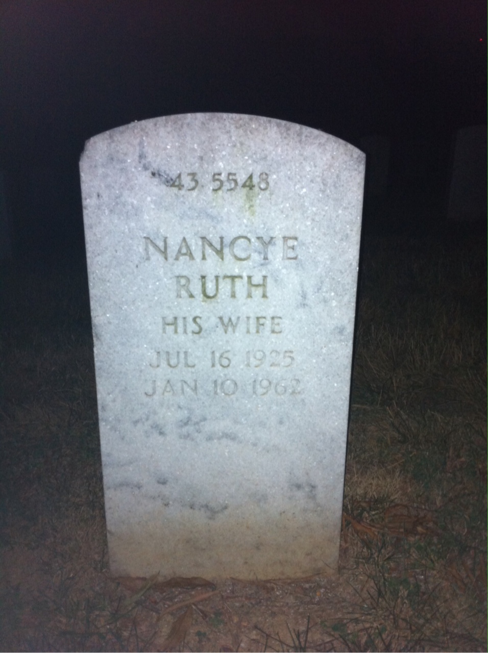 Back of headstone — Martin Allwine