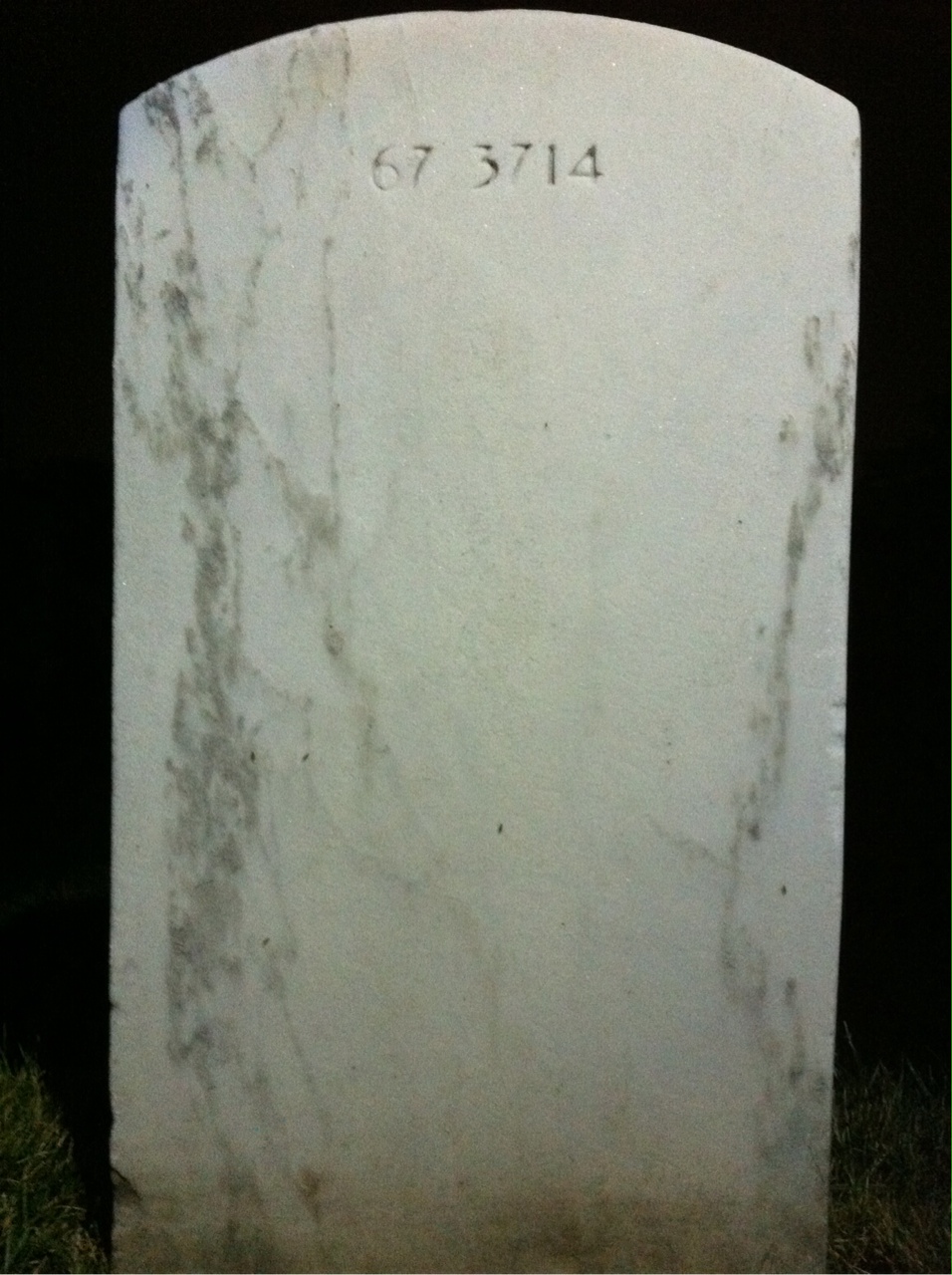 Back of headstone — Lucien Aucoin
