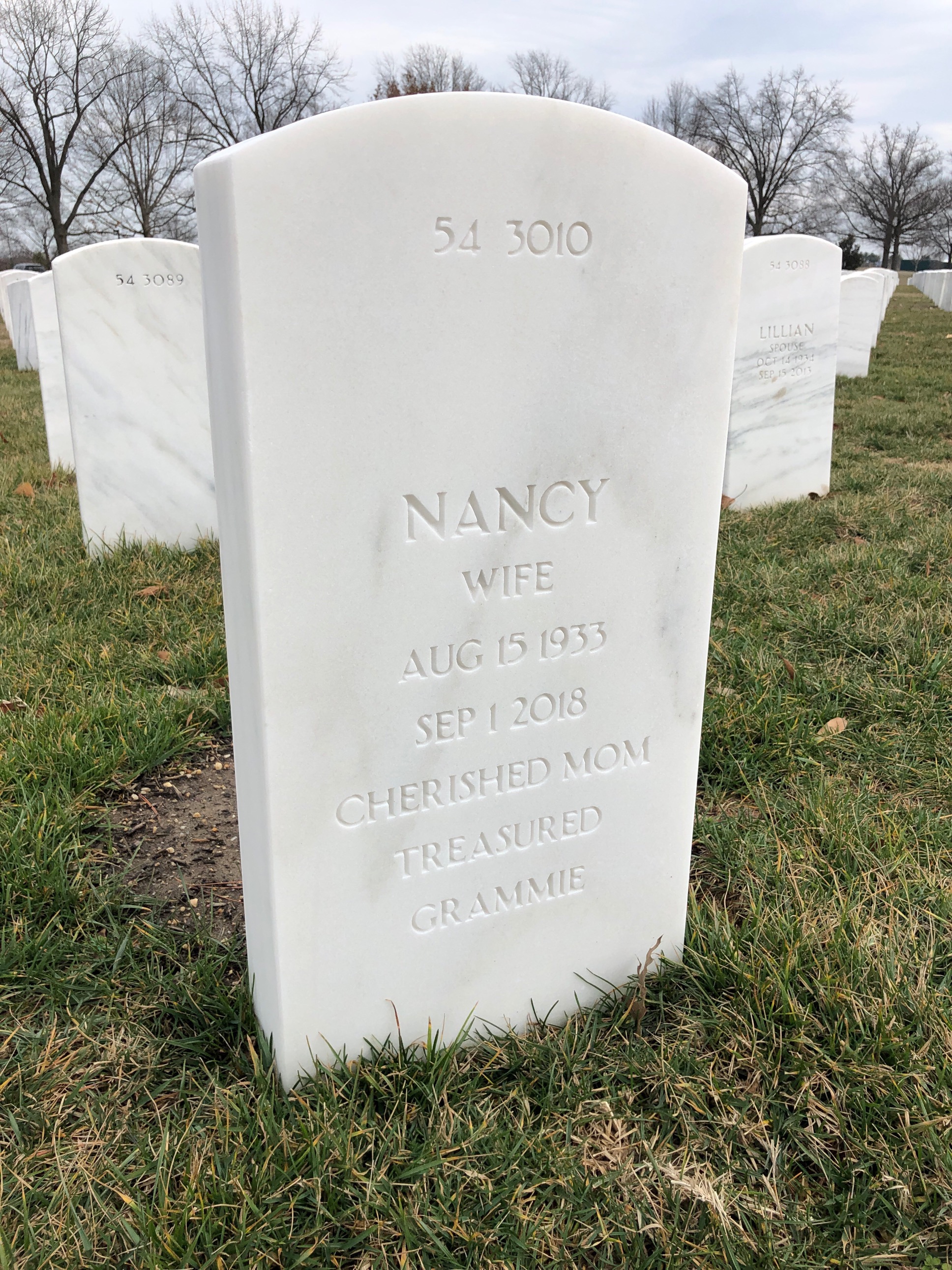 Back of headstone — Peter Wygle