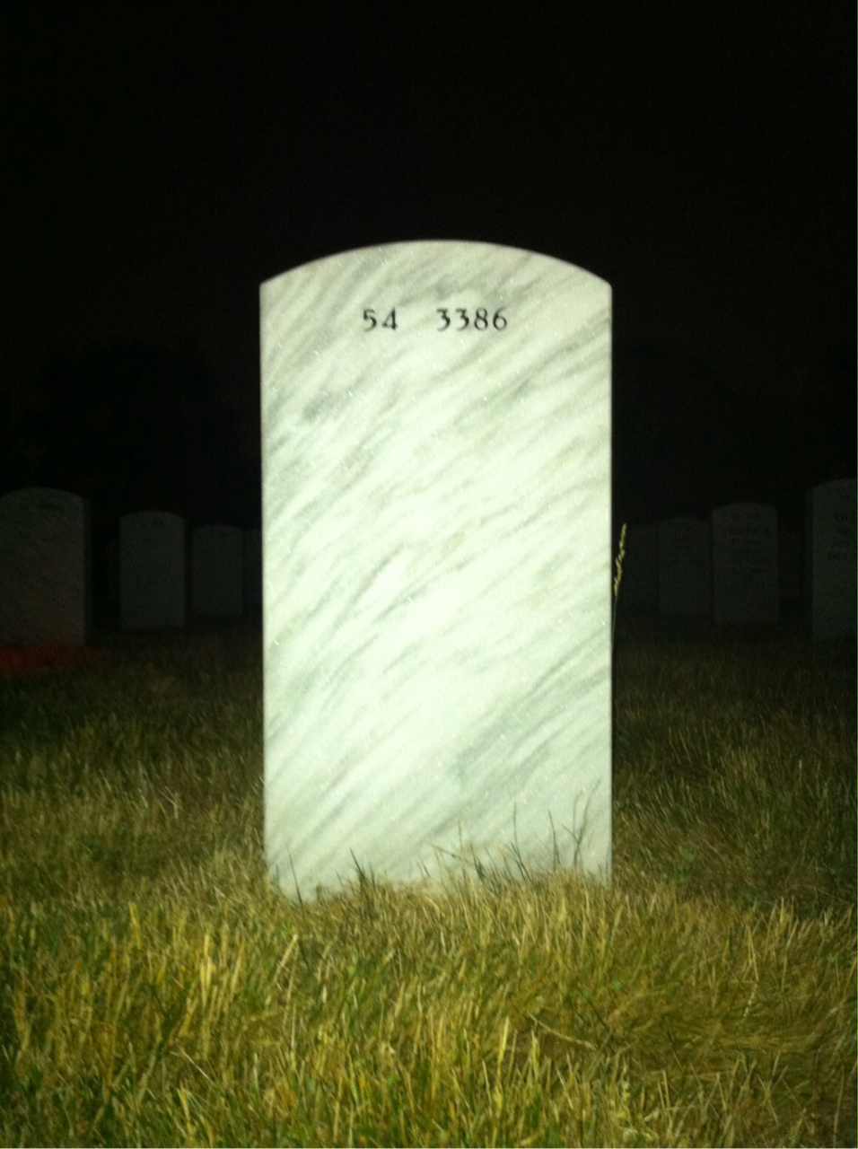 Back of headstone — Helen Parrish
