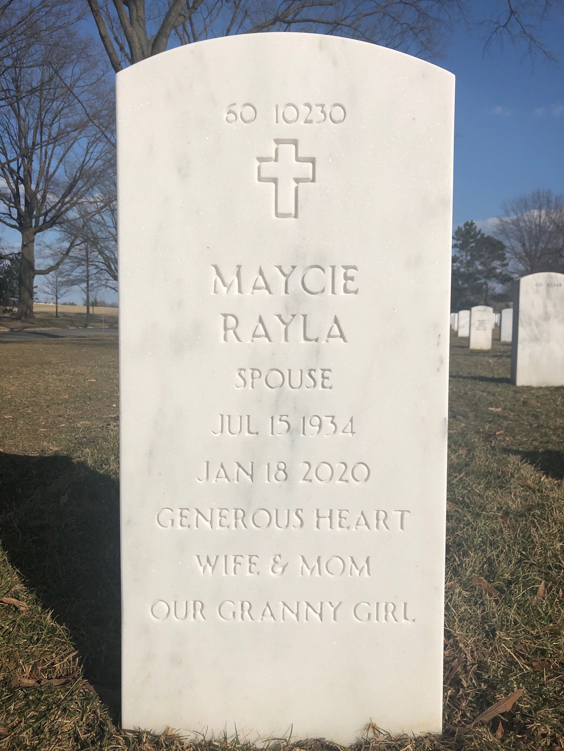 Back of headstone — William Mccarty Beckner