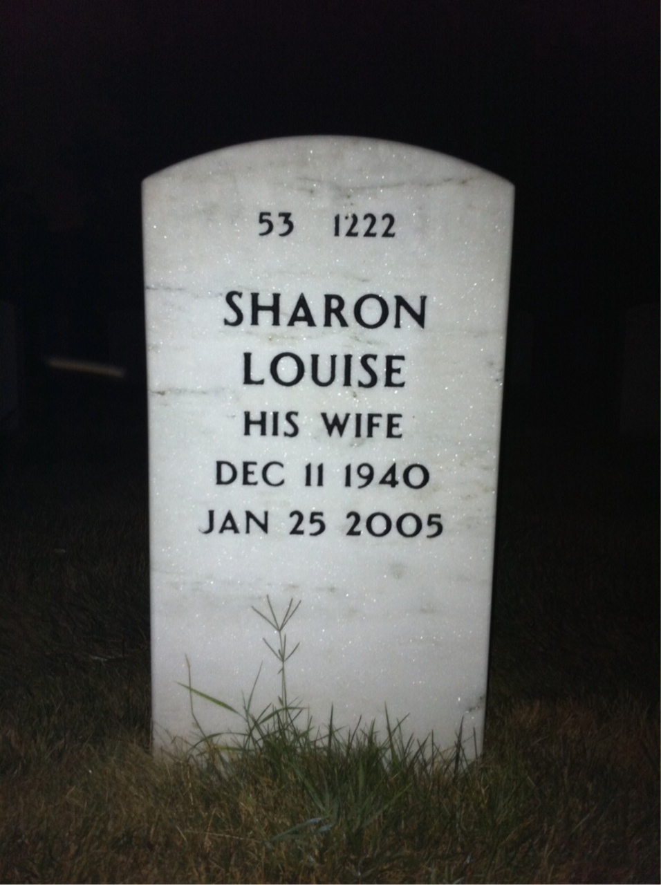 Back of headstone — Lawrence Collins