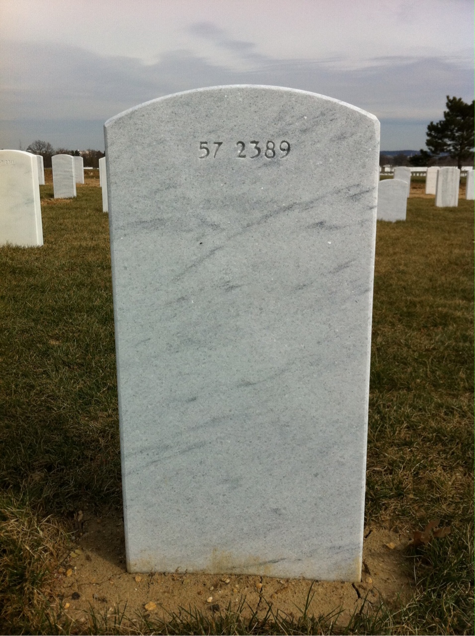 Back of headstone — Leon Armour