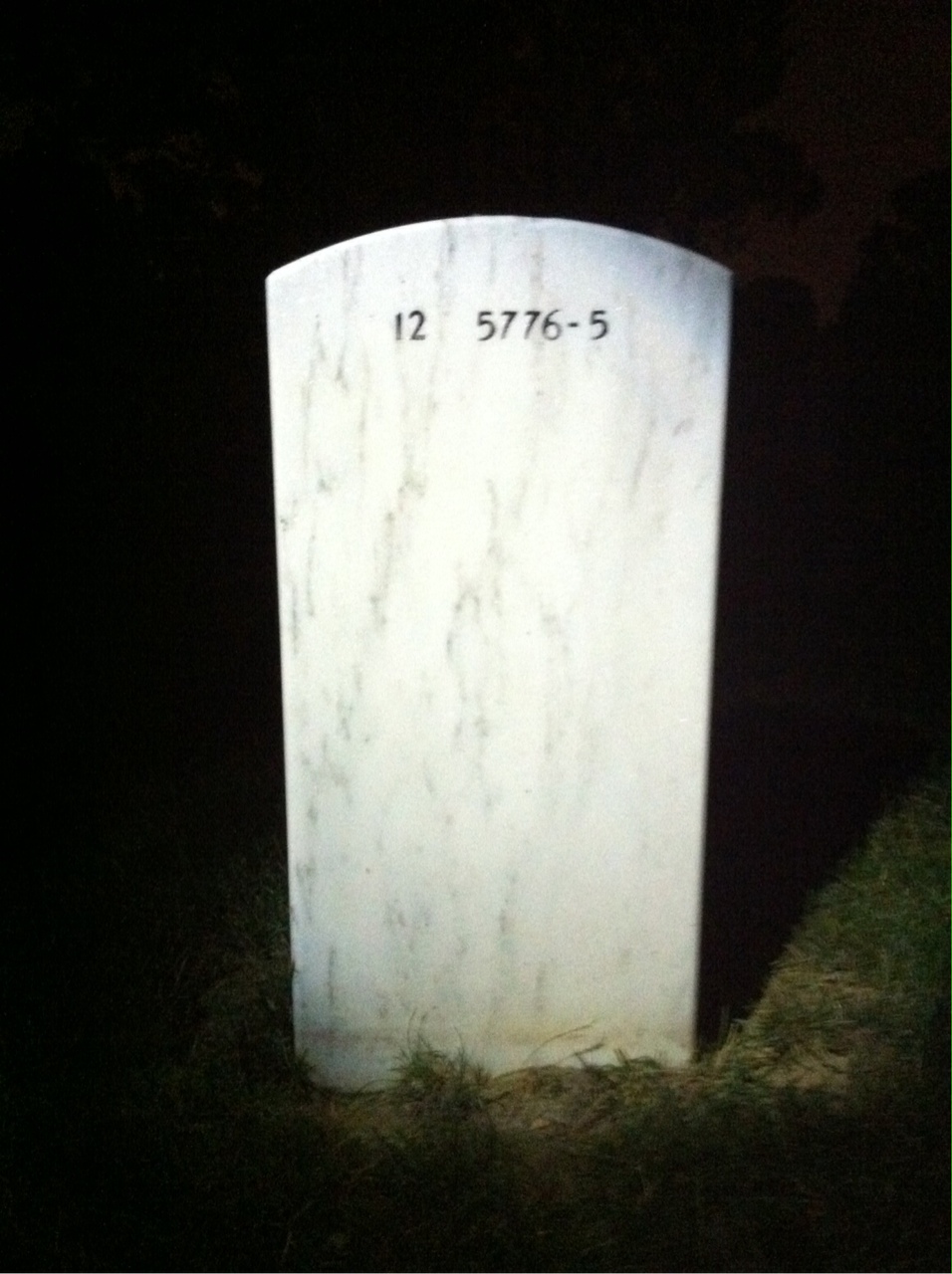 Back of headstone — James Mcmurtry