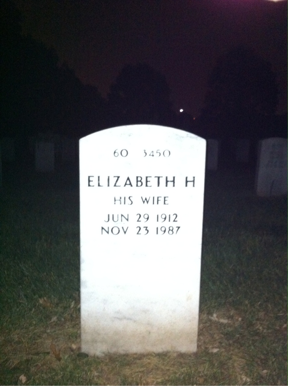 Back of headstone — Dale Thompson
