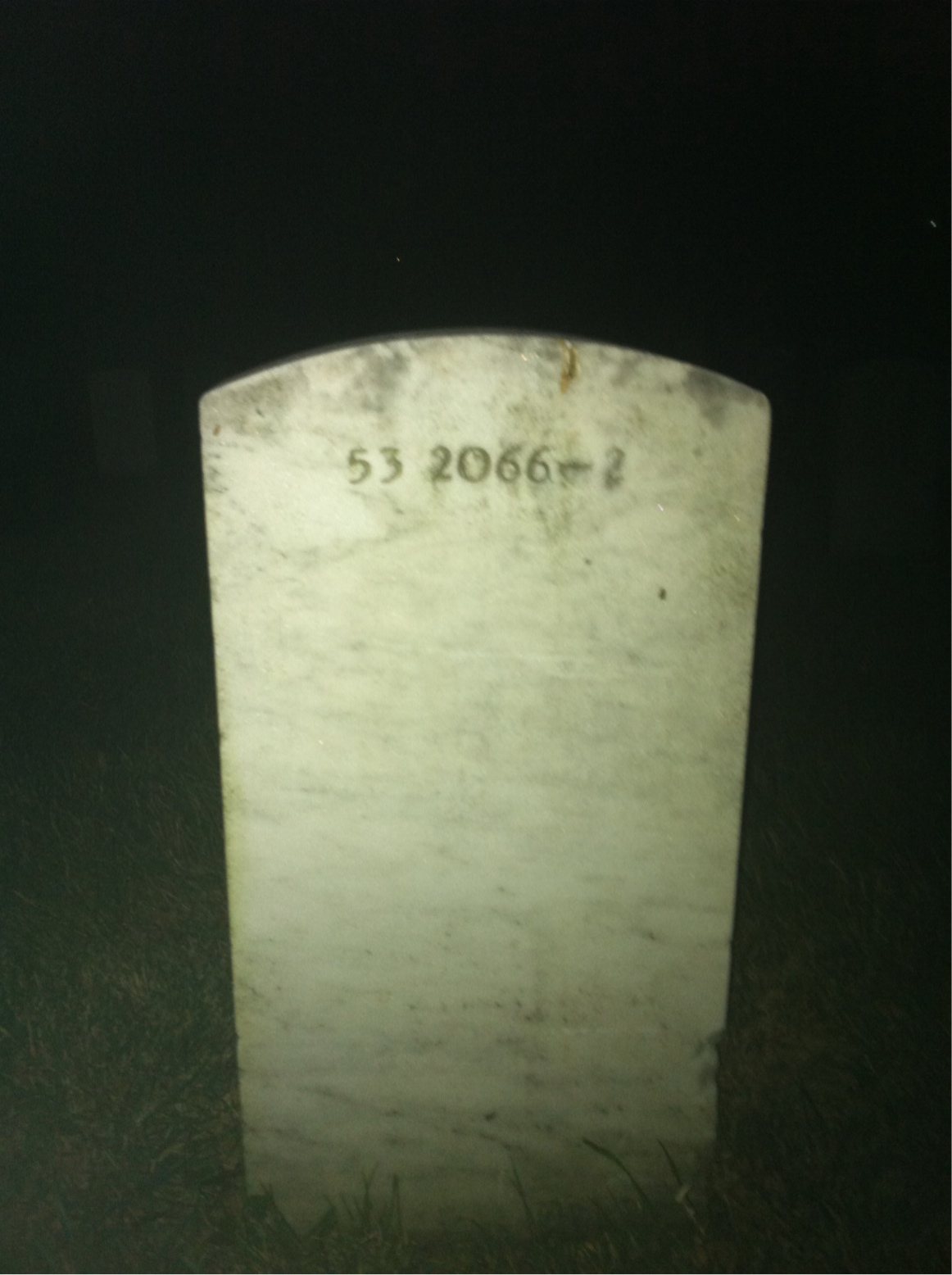 Back of headstone — Marlene Baldwin