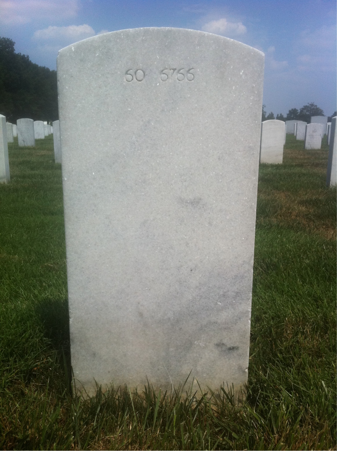 Back of headstone — Thomas Eugene Johnson
