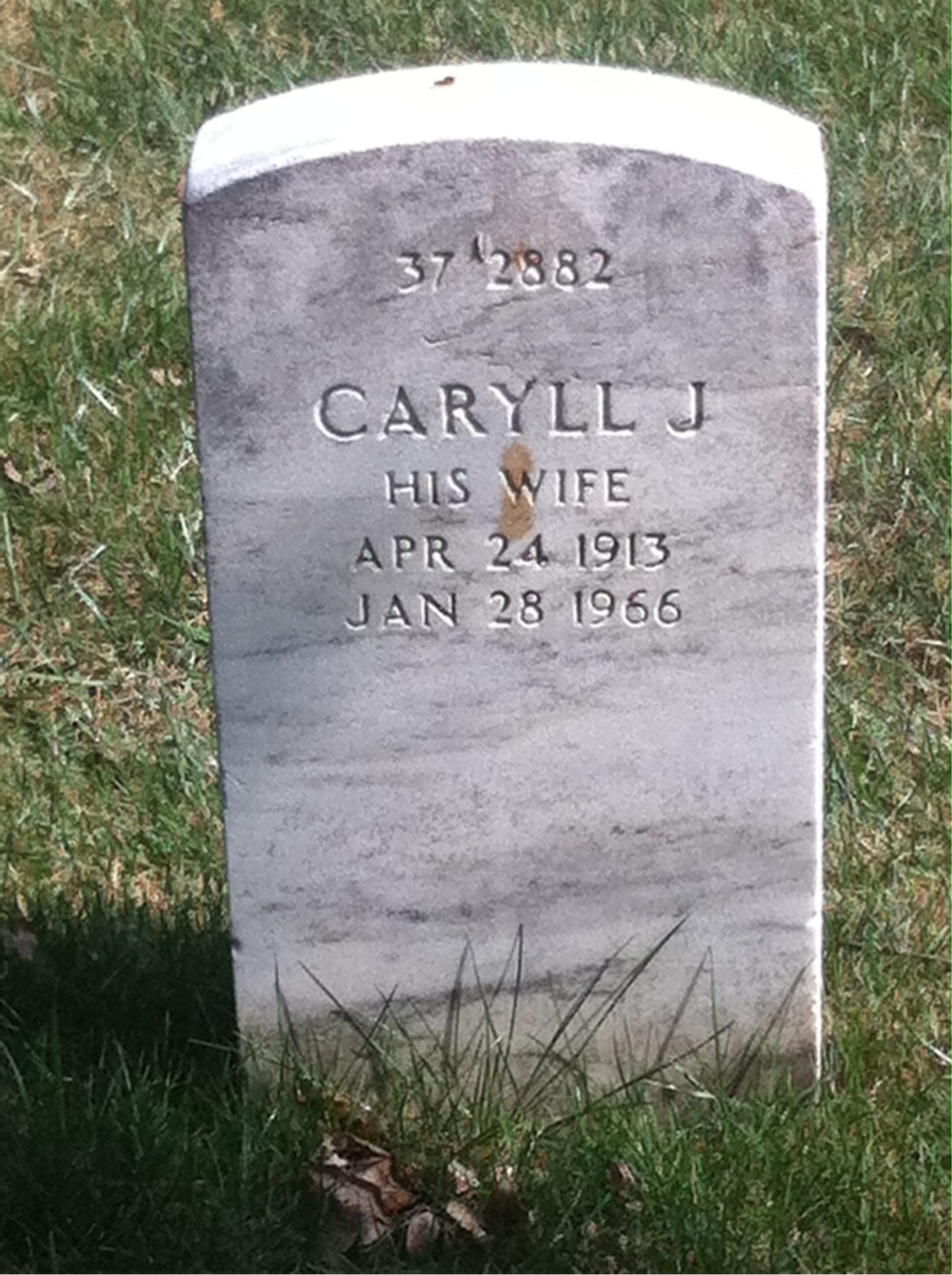 Back of headstone — Frank Bielaski