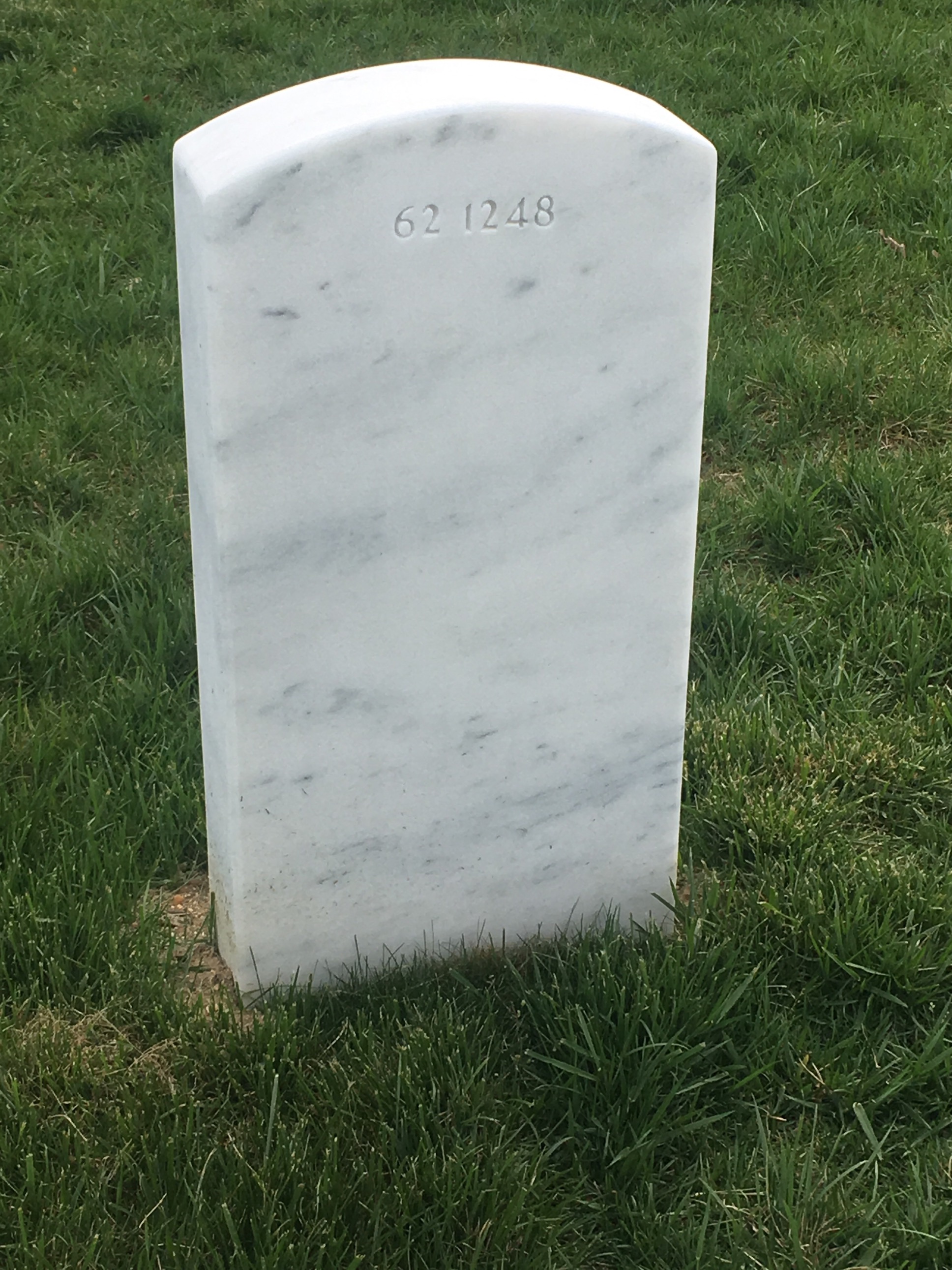 Back of headstone — George Benning