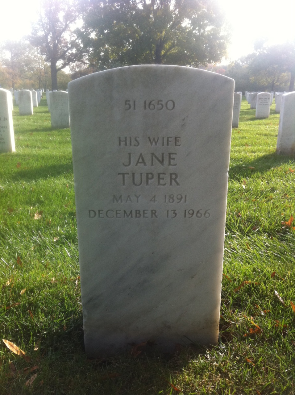 Back of headstone — Franklin Mitchell
