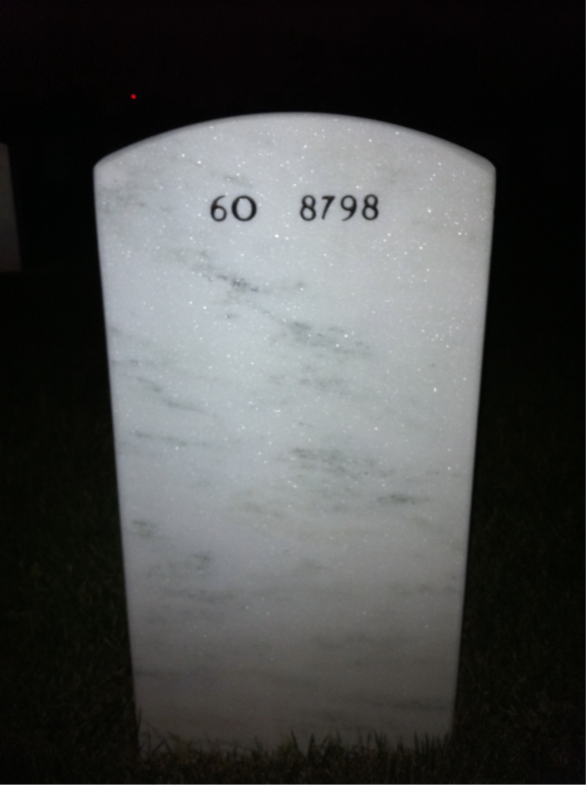 Back of headstone — Allen Richardson