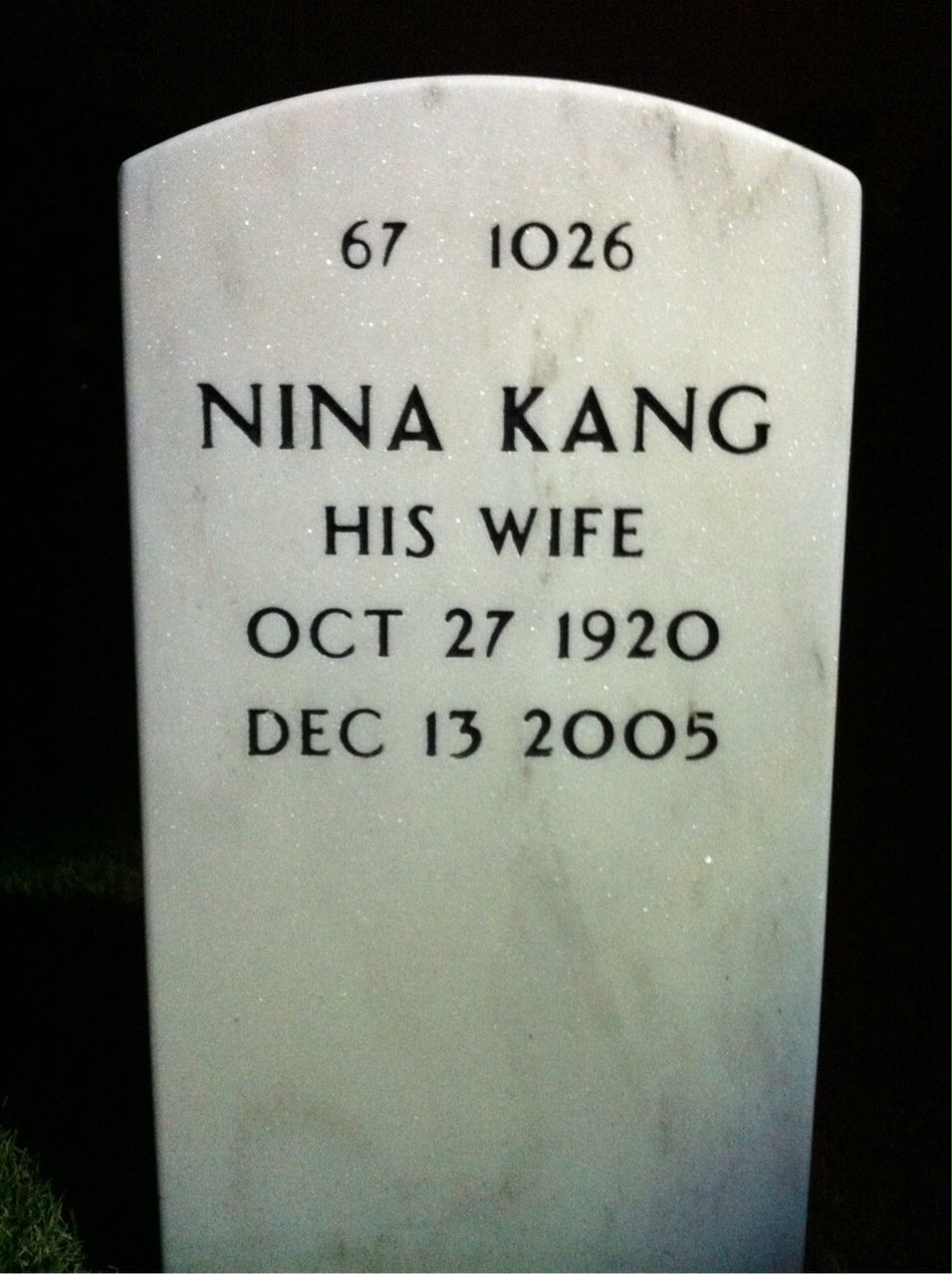 Back of headstone — Karl Limbacher