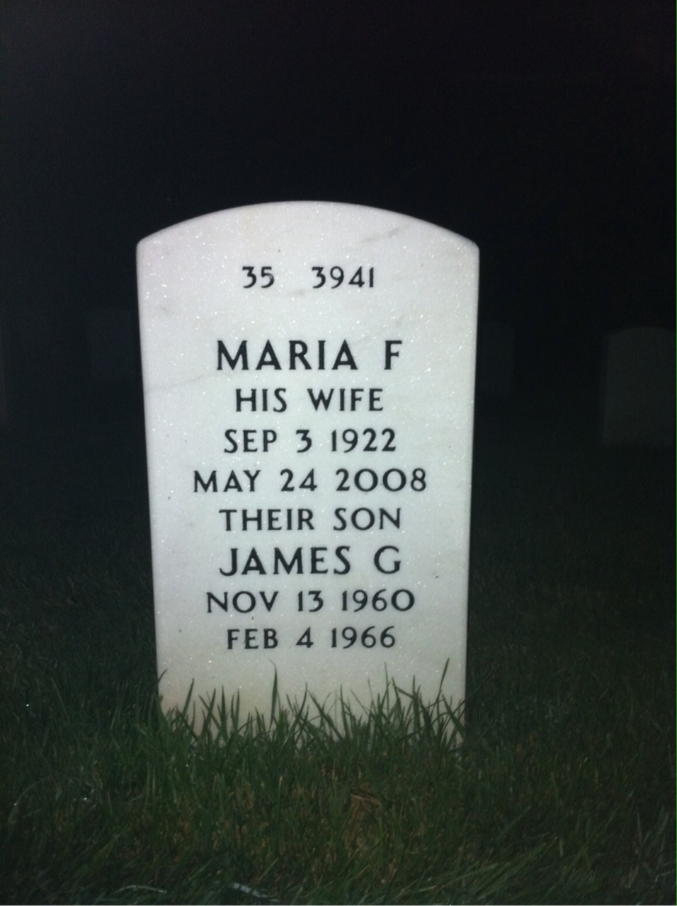 Back of headstone — Charles Day