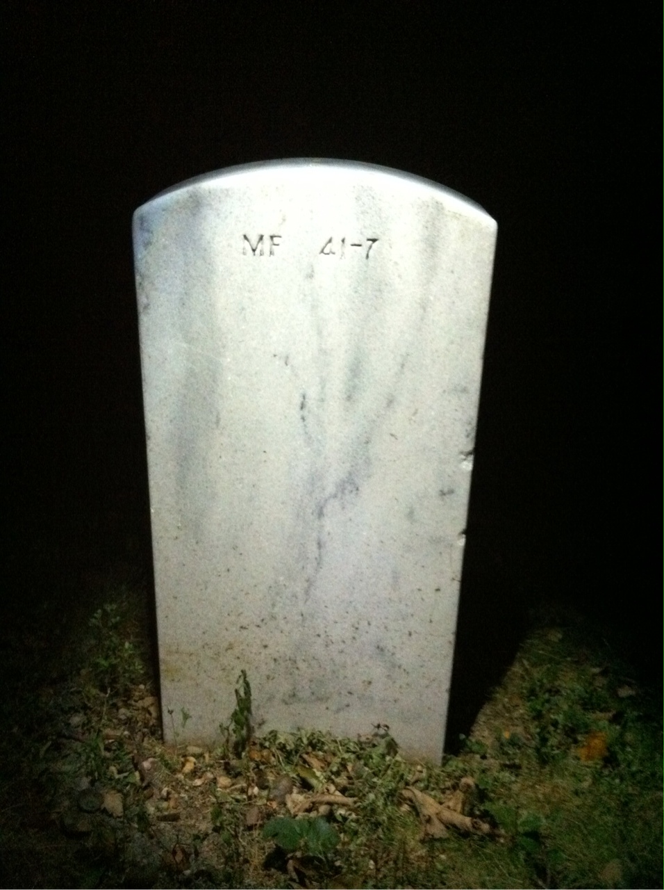 Back of headstone — Brian Myers