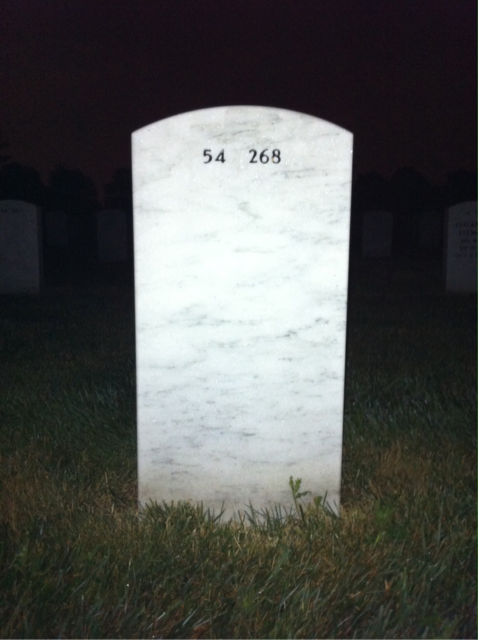Back of headstone — Gregory Henderson