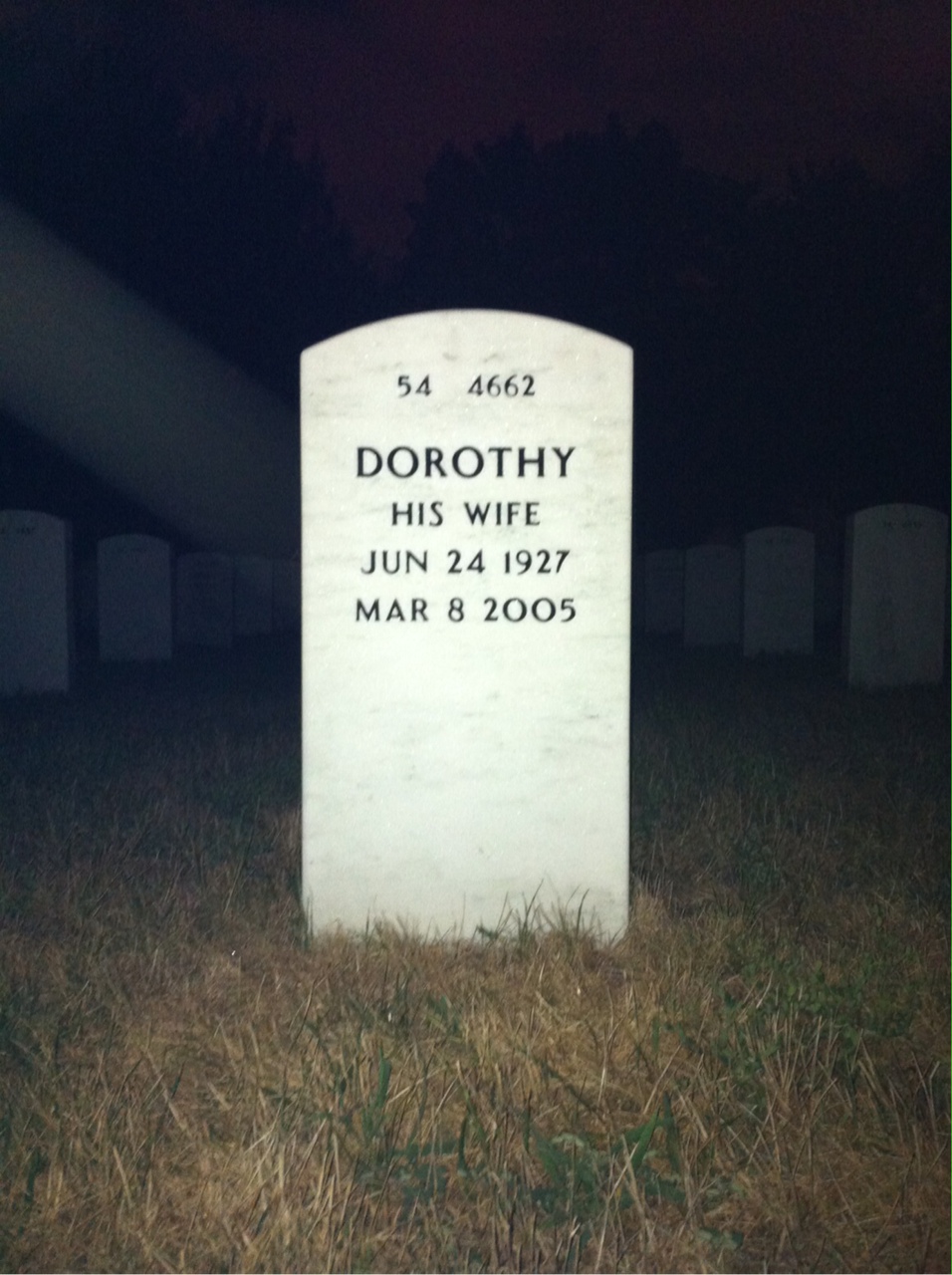 Back of headstone — Charles Treskot