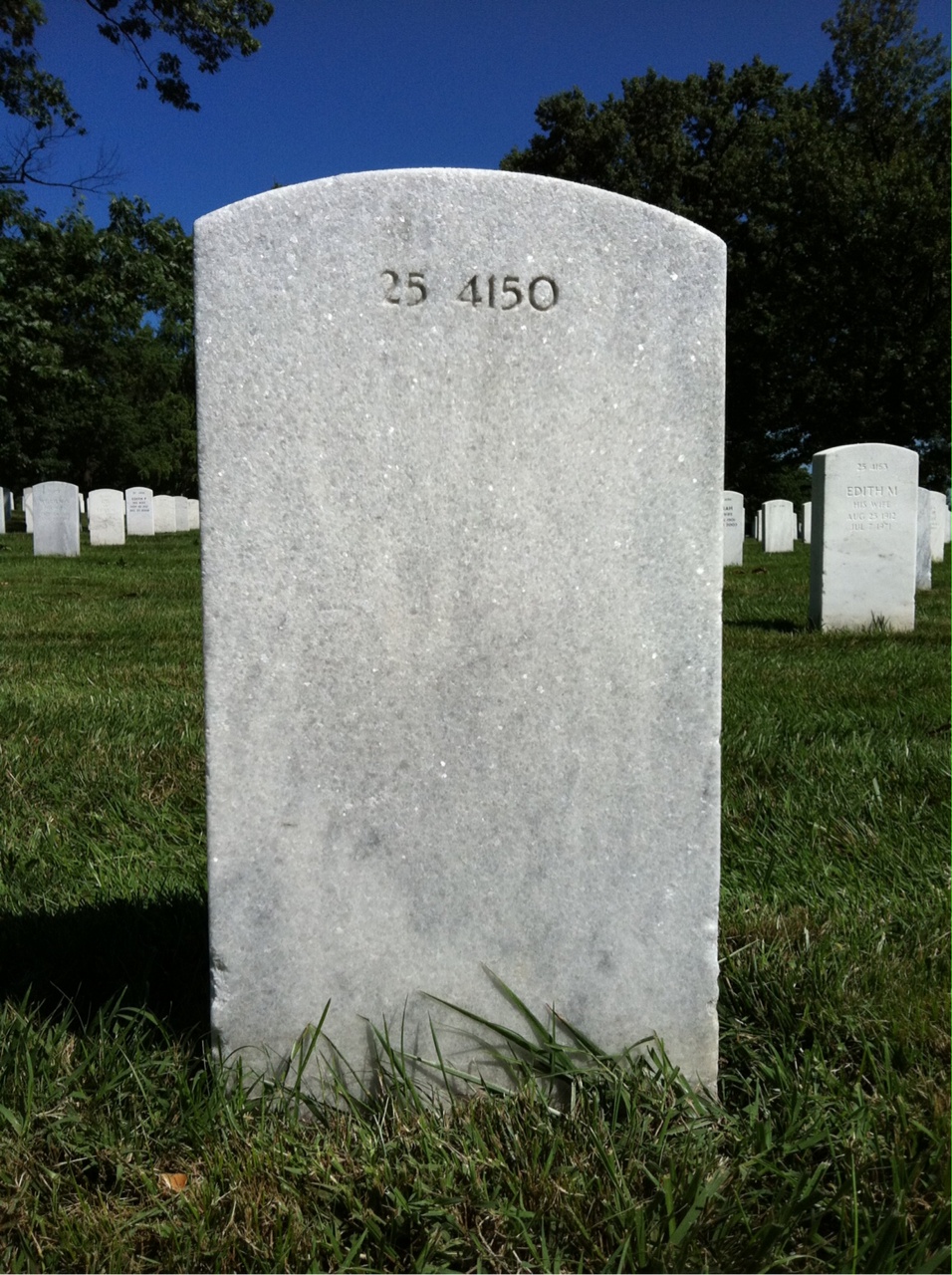 Back of headstone — Elmer Betzhold
