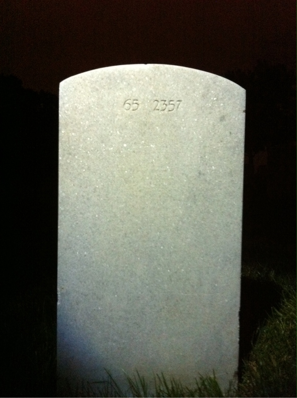 Back of headstone — John Mcnamara
