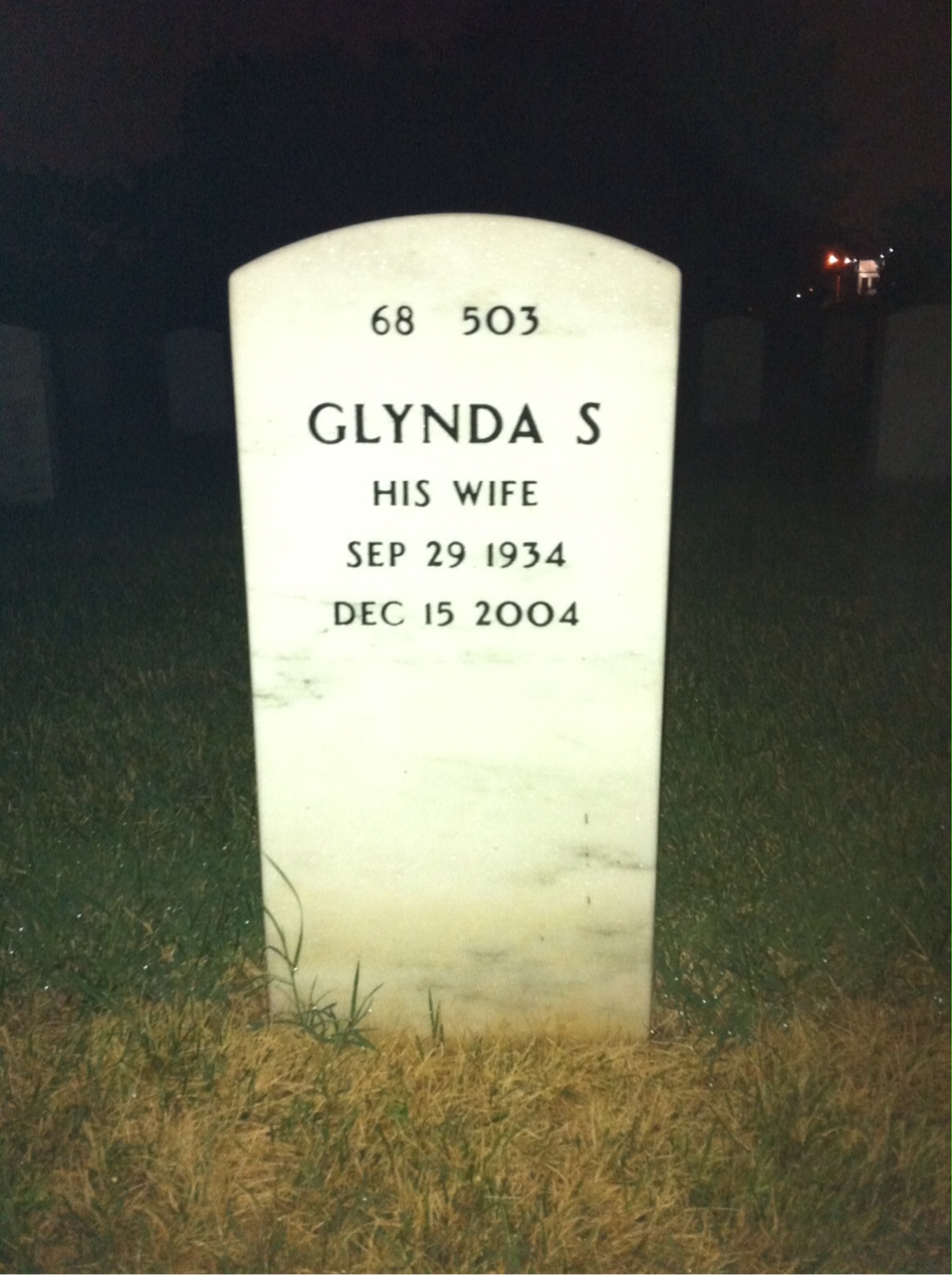 Back of headstone — Walter Joyce