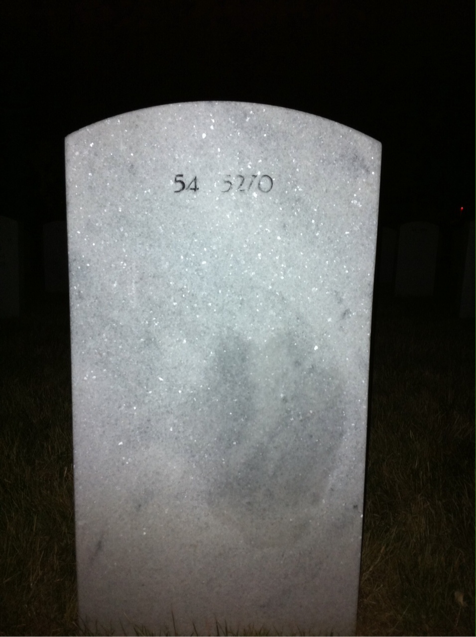 Back of headstone — Ivory Clark