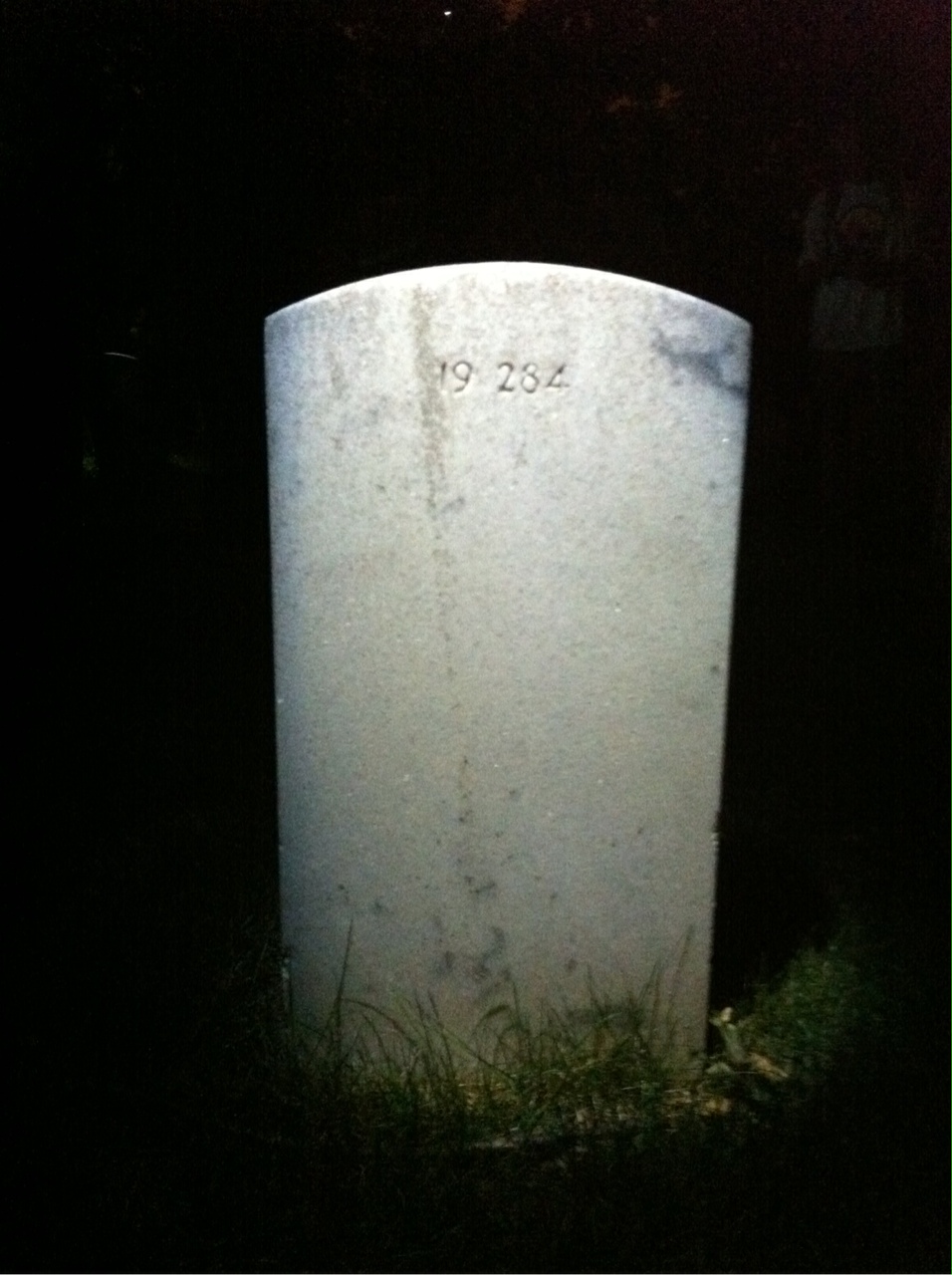 Back of headstone — Samuel Moore