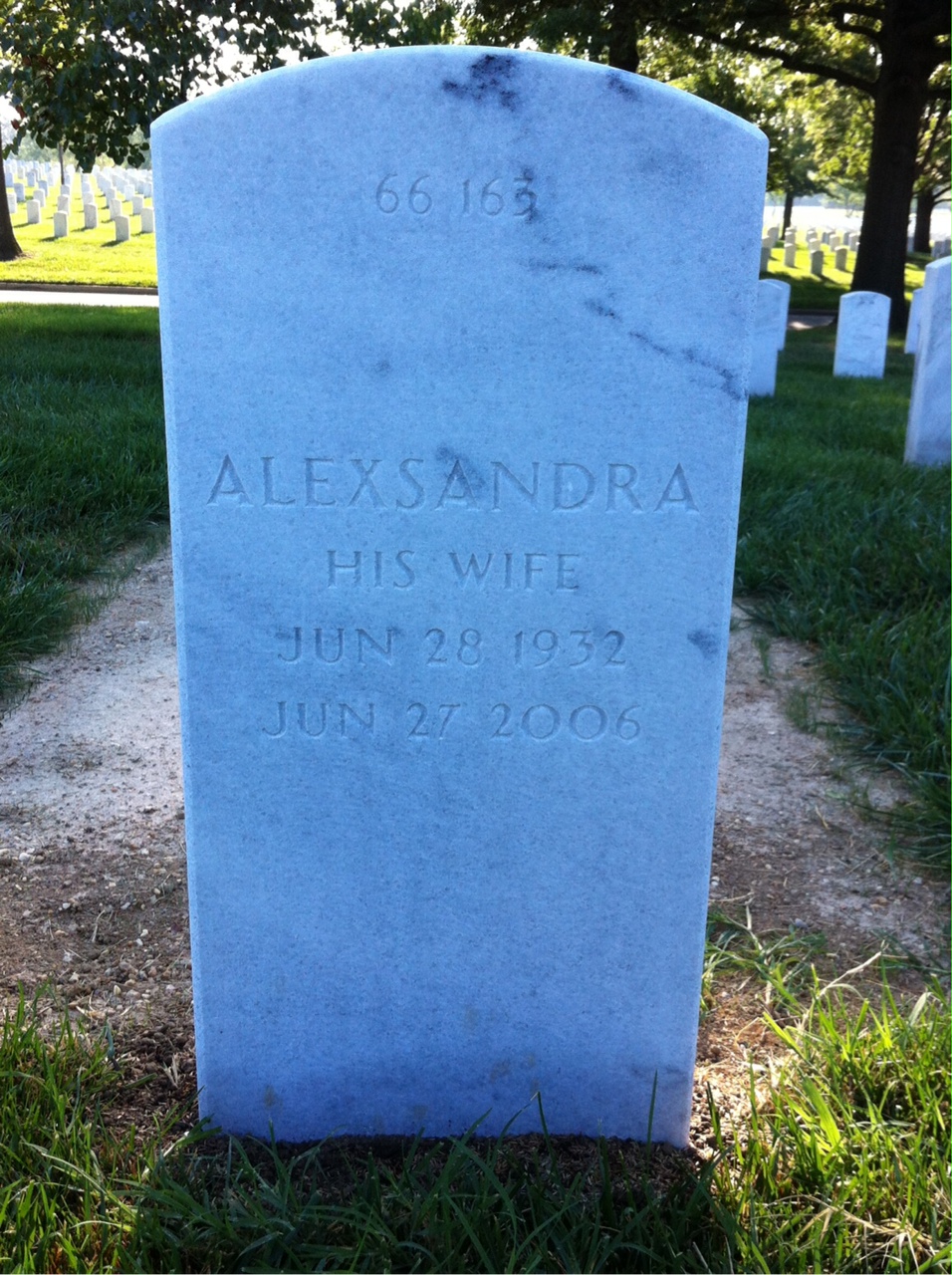 Back of headstone — Hugh Farrell