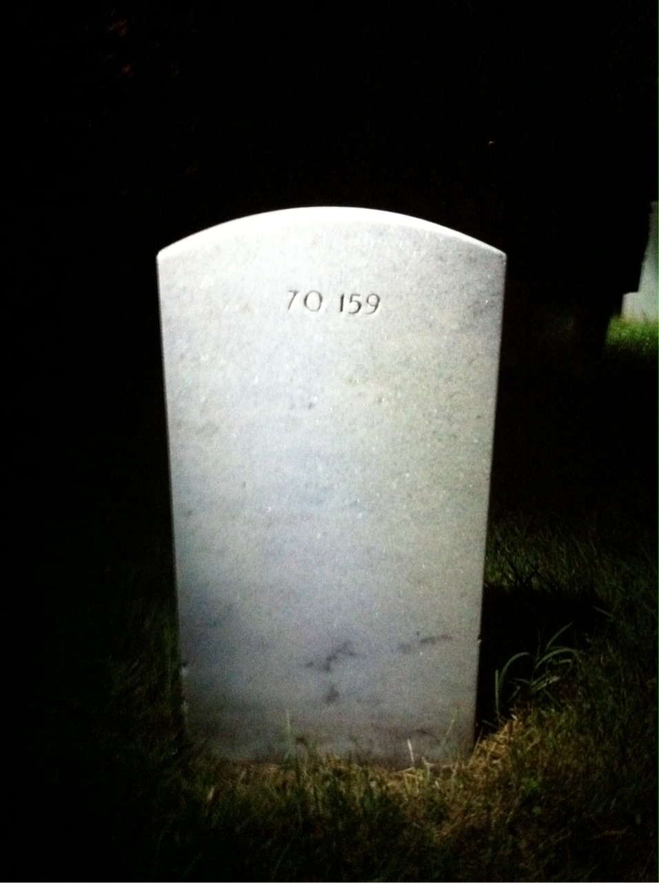 Back of headstone — Vincent Minkle
