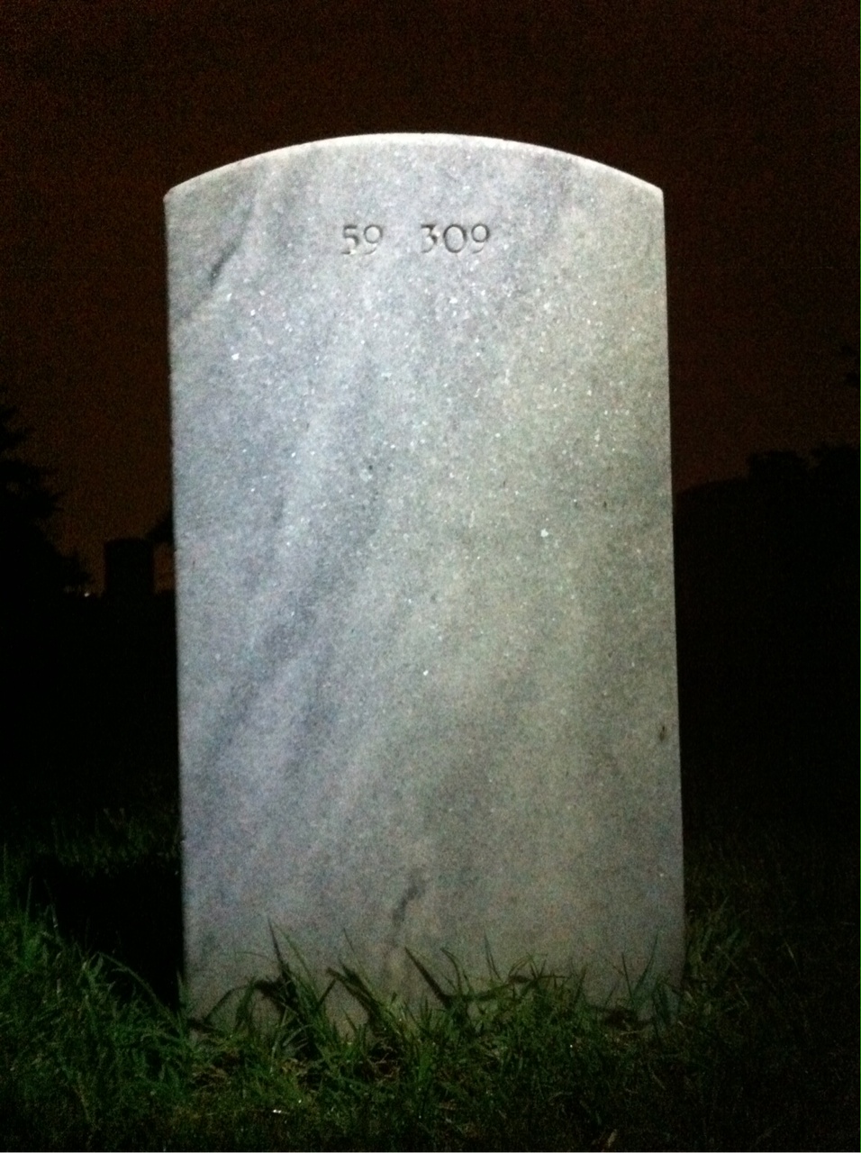 Back of headstone — Robert E Darby