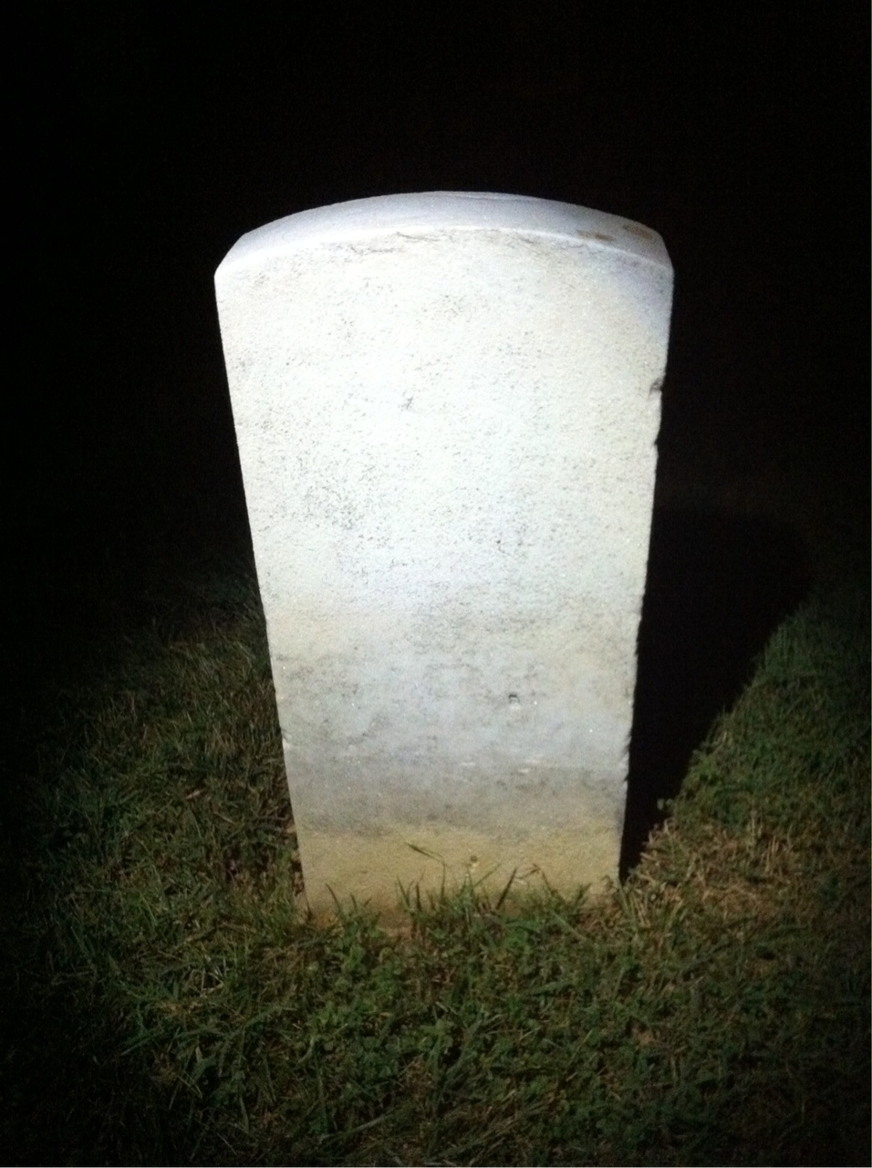 Back of headstone — Andrew Cunningham