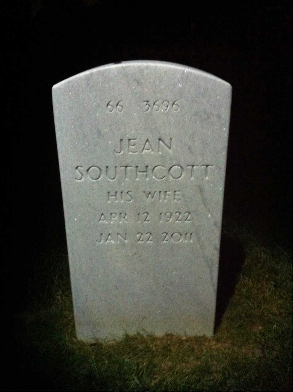 Back of headstone — John Shelley