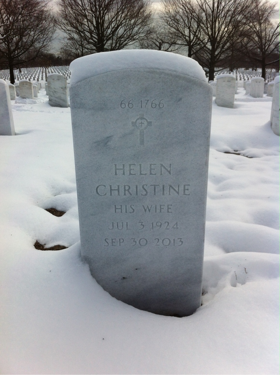 Back of headstone — Robert Crea