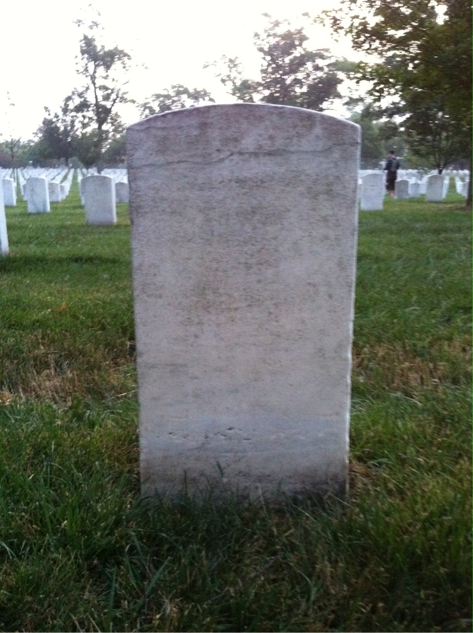 Back of headstone — Ralph Adamson