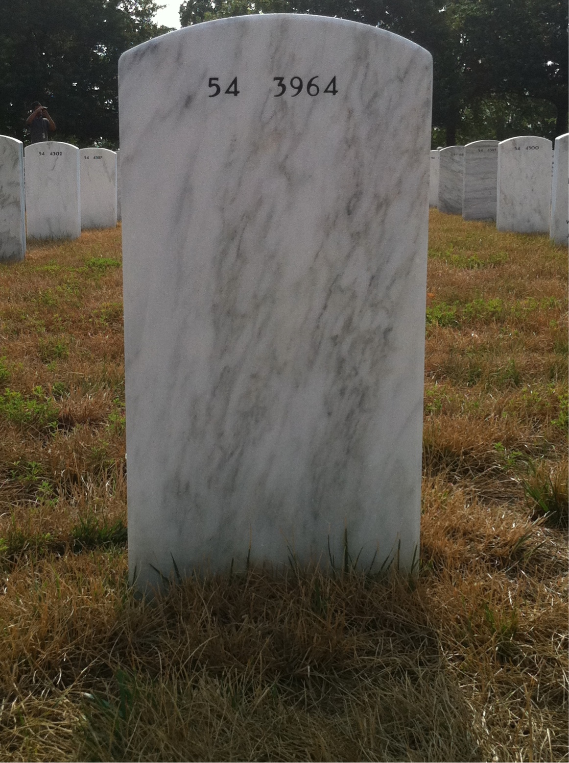 Back of headstone — Richard Rice
