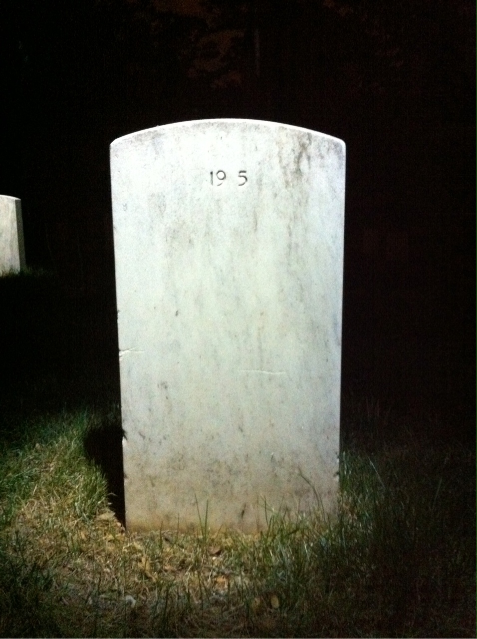 Back of headstone — Edgar Alexander