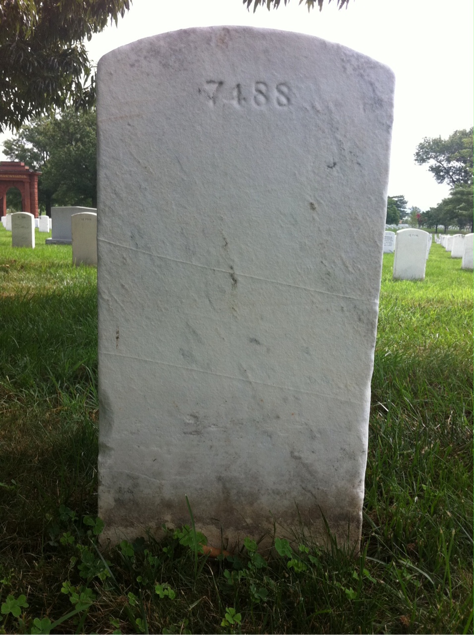 Back of headstone — John Bedois