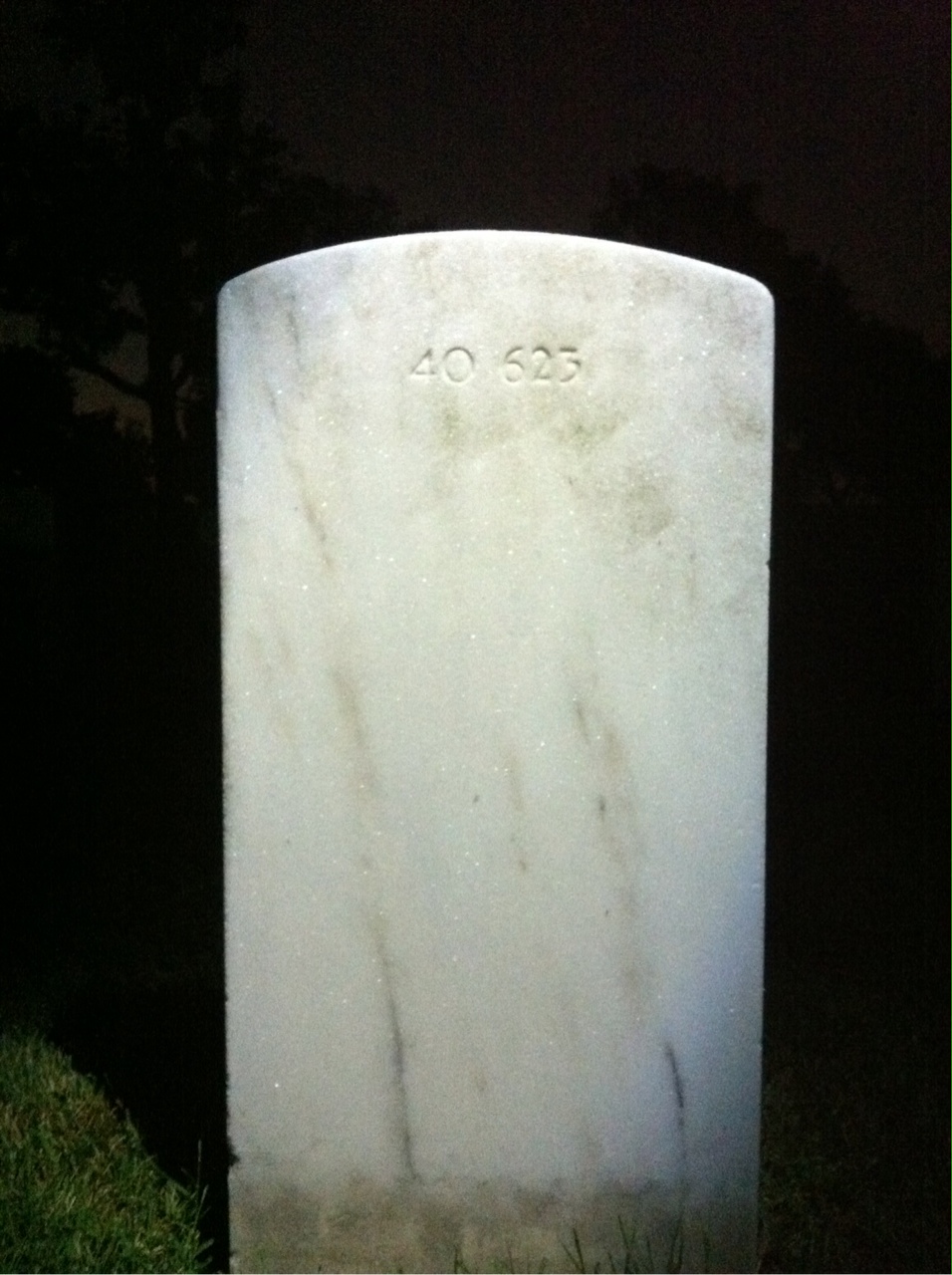 Back of headstone — Robert R Johnstone