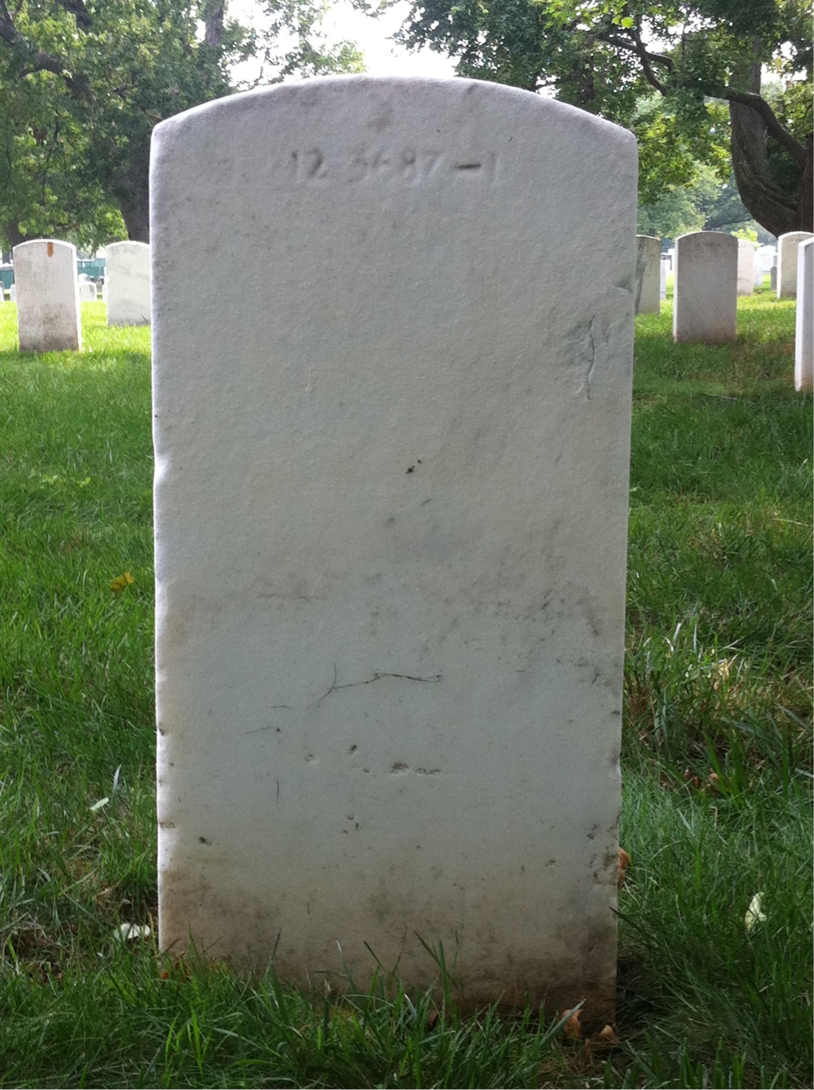 Back of headstone — Richard Ashley