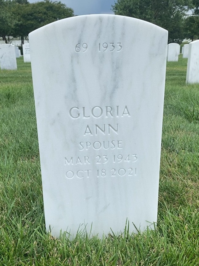 Back of headstone — Cabell Hogan