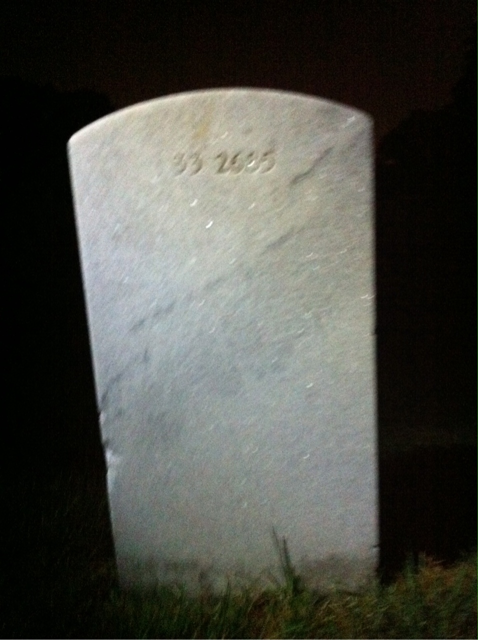 Back of headstone — Joseph Aubin