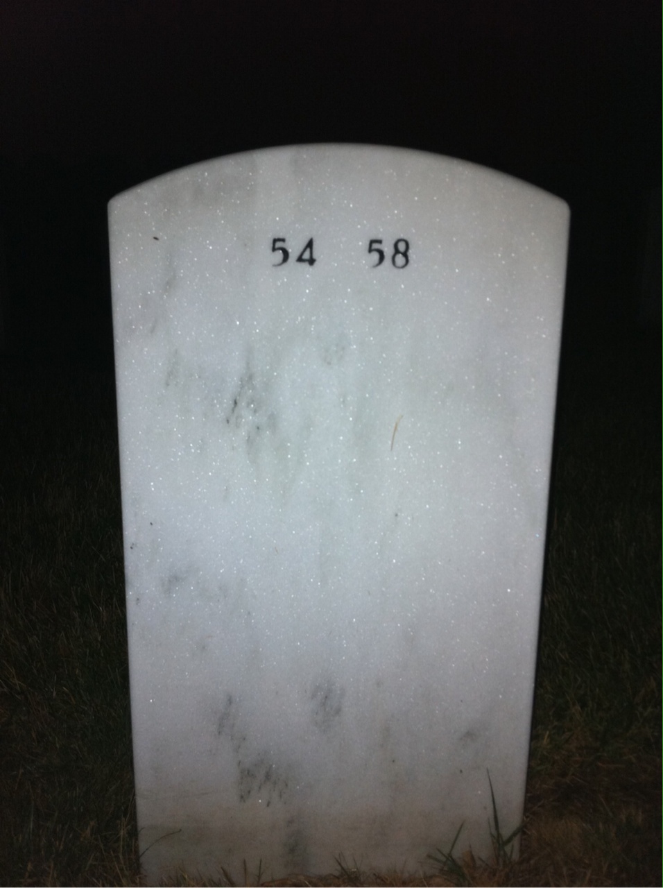 Back of headstone — Joseph Wines